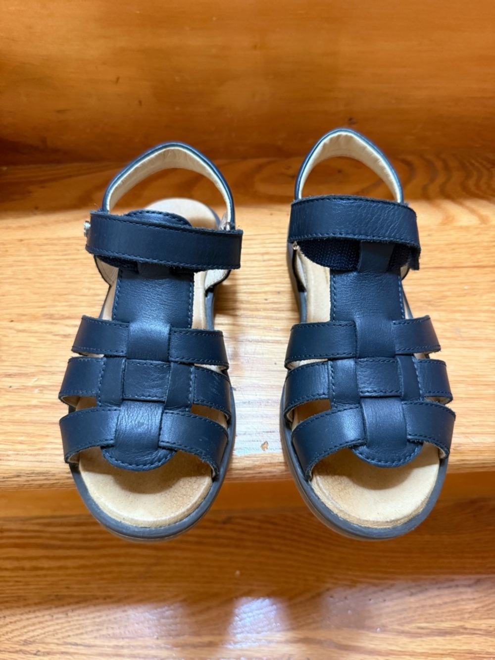 Naturino Boys Navy Leather Upper Fisherman Sandals Size 12 child (EU 30)